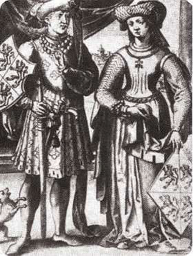 Duchess Joan of Brabant and her husband Wenceslas of Luxembourg who commissioned packs of playing cards in 1379