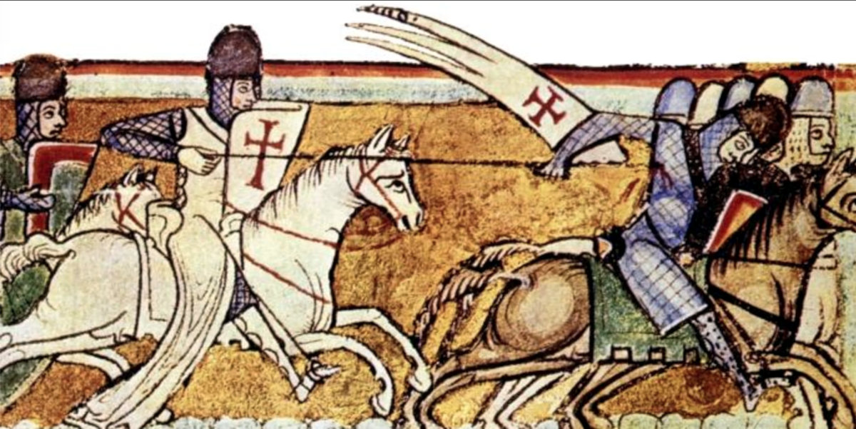 Knights Templar Crusading through the territory of the 52-card playing deck of Mamluk Egypt