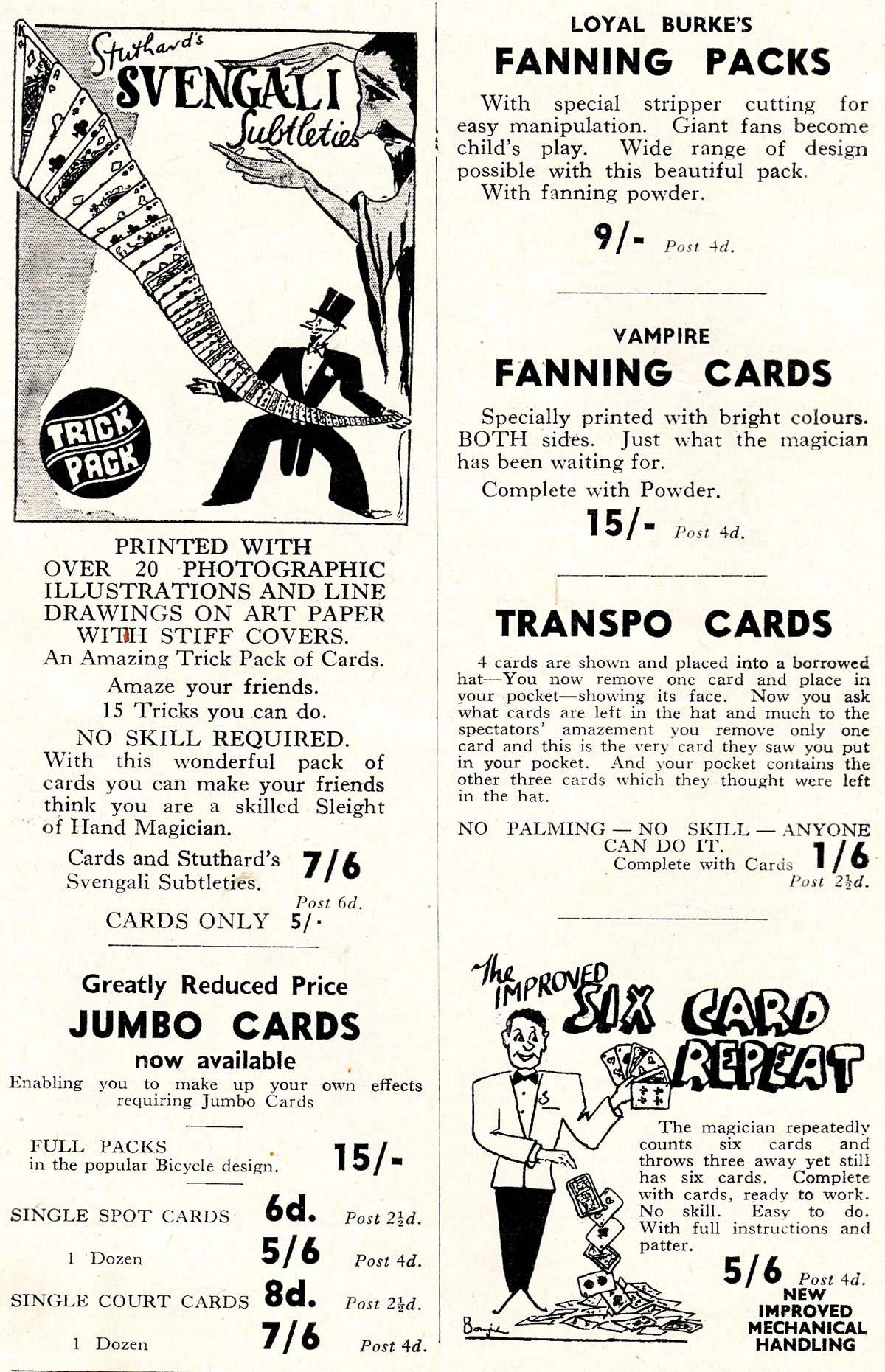 Gamagic Catalogue of Magic Card Tricks, c.1940