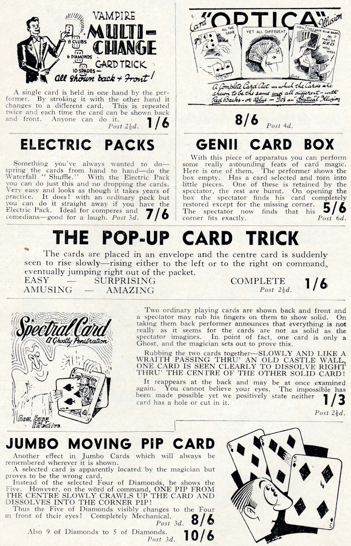 Gamagic Catalogue of Magic Card Tricks, c.1940