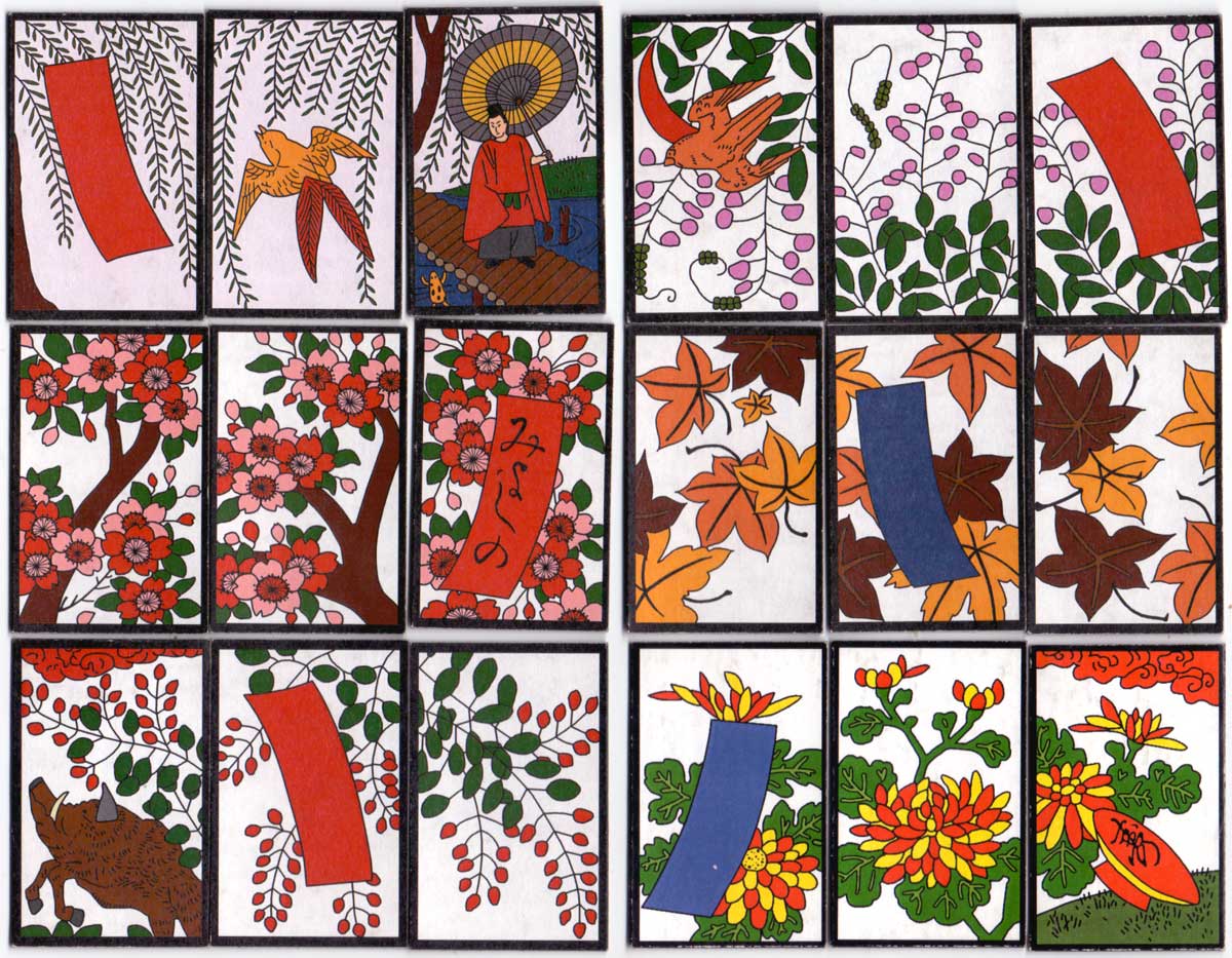 Hana Fuda playing cards hand-made by Patricia Kirk, 2003