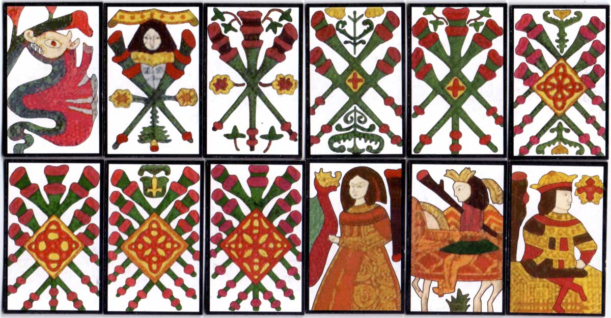 Tensho Mekuri cards hand-made by Patricia Kirk, 2003