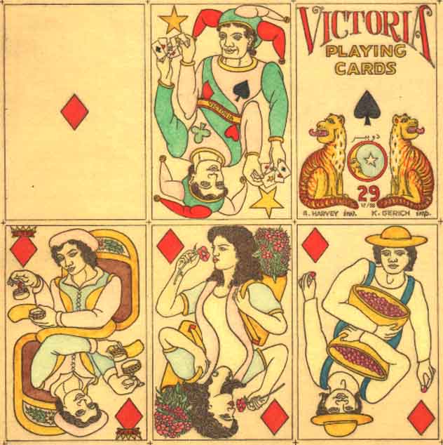 Victoria Playing Cards No.29 designed by Georgina Harvey (1988)