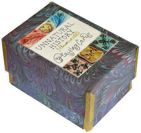 Box from Unnatural History playing cards designed and hand-made by Shelley Fowles Box from Unnatural History playing cards designed and hand-made by Shelley Fowles
