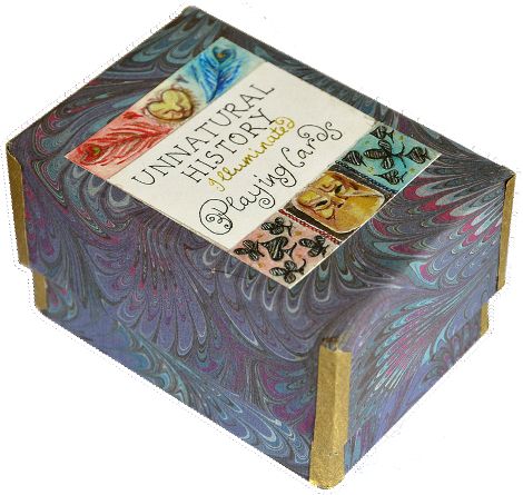 Box from Unnatural History playing cards designed and hand-made by Shelley Fowles