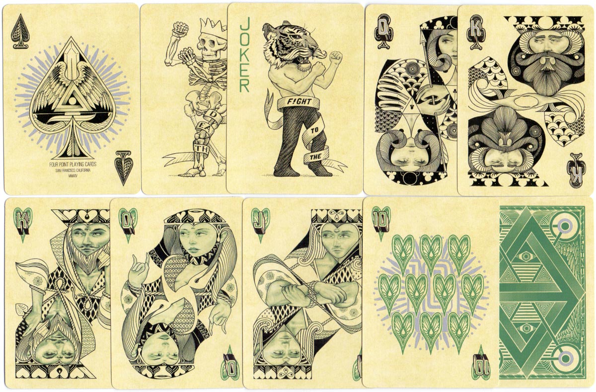 “Four Point” mint version playing cards designed by Ben Vierck, 2014 “Four Point” mint version playing cards designed by Ben Vierck, 2014