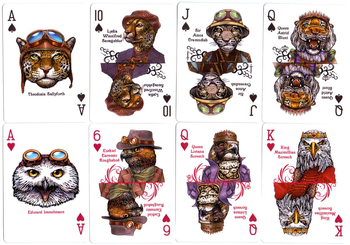 “Steam Ark” playing cards illustrated by Chet Phillips, 2014