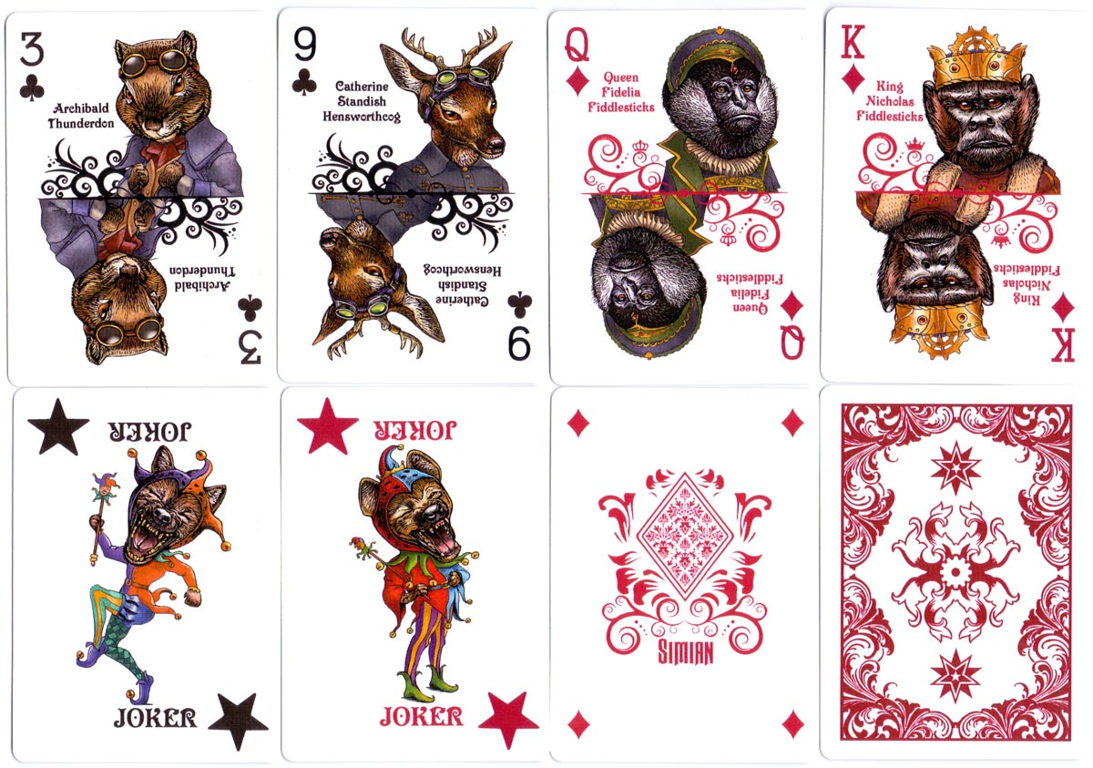 “Steam Ark” playing cards illustrated by Chet Phillips, 2014