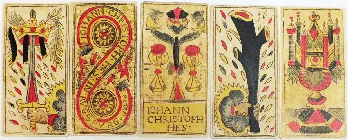 Facsimile of tarot de Marseille by Iohann Christoph Hes, Augsburg, c.1750 Facsimile of tarot de Marseille by Iohann Christoph Hes, Augsburg, c.1750