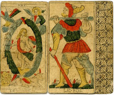 Tarot de Marseille by Iohann Christoph Hes, Augsburg, c.1750 Tarot de Marseille by Iohann Christoph Hes, Augsburg, c.1750