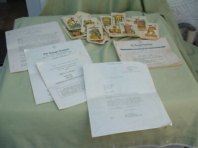 Insight Institute Tarot cards and course material, 1961 Insight Institute Tarot cards and correspondence course material, 1961