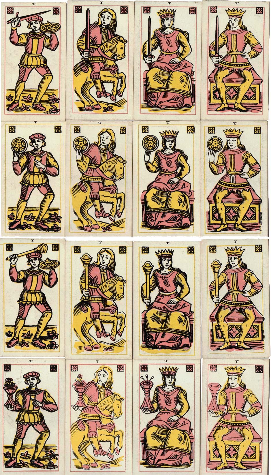 Insight Institute Tarot Court Cards, first published in c.1948 Insight Institute Tarot Court Cards, first published in c.1948