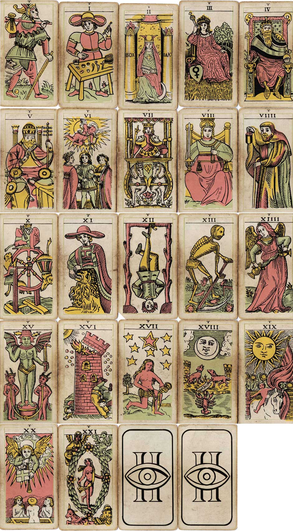 Insight Institute Tarot Trumps, first published in c.1948 Insight Institute Tarot Trumps, first published in c.1948