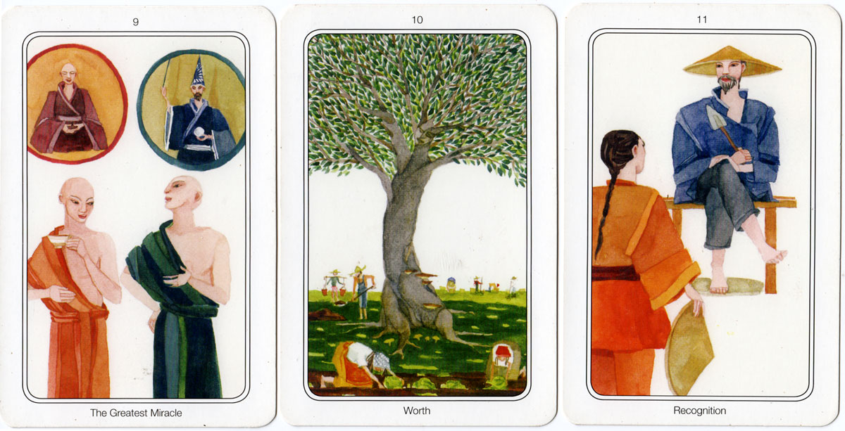 OSHO Transformation Tarot, 60 cards plus 204-page book in box. © OSHO International Foundation, Switzerland. Reprint 2014