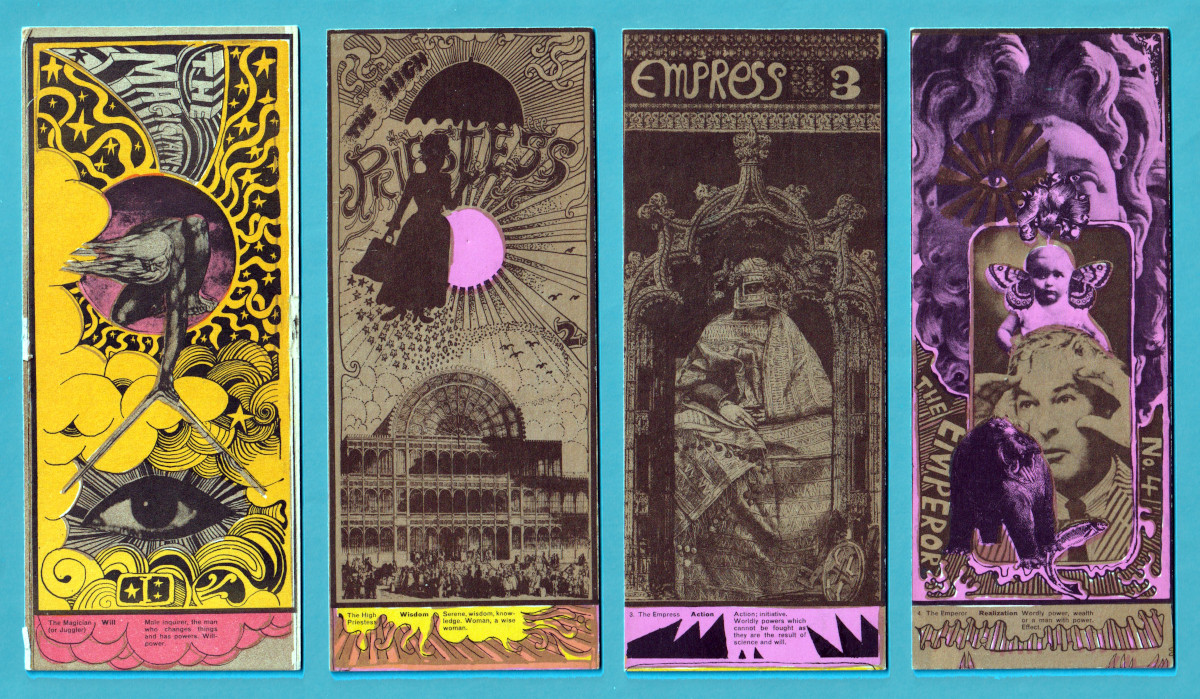 Psychedelic Tarot cards designed by Martin Sharp for OZ Magazine, 1967