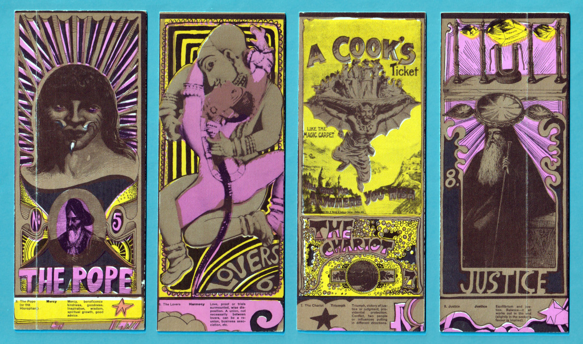 Psychedelic Tarot cards designed by Martin Sharp for OZ Magazine, 1967