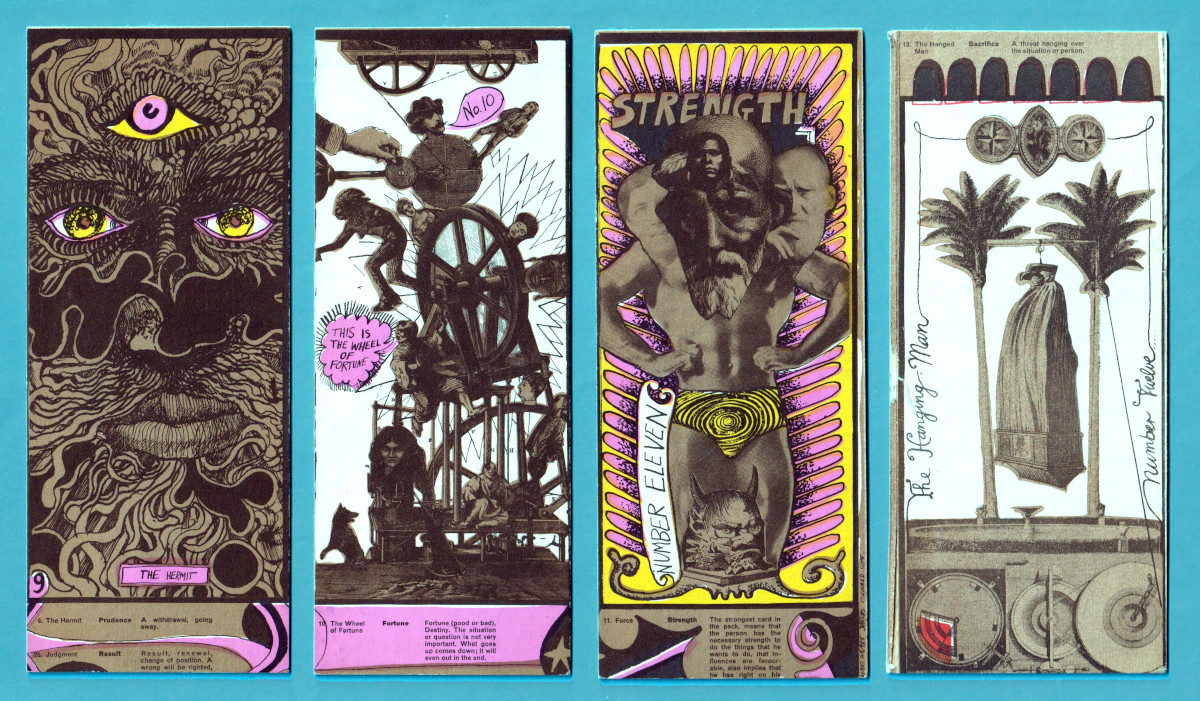 Psychedelic Tarot cards designed by Martin Sharp for OZ Magazine, 1967