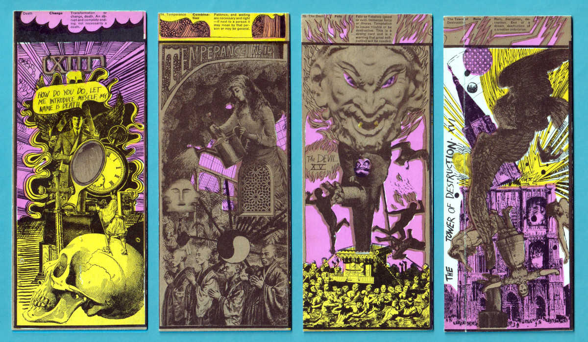 Psychedelic Tarot cards designed by Martin Sharp for OZ Magazine, 1967