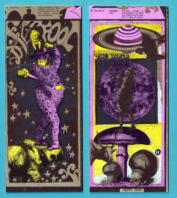 Psychedelic Tarot cards designed by Martin Sharp for OZ Magazine, 1967