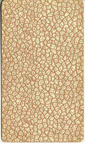 brown crackled back design from 'Pam-A' edition of Rider-Waite tarot, 1910-20