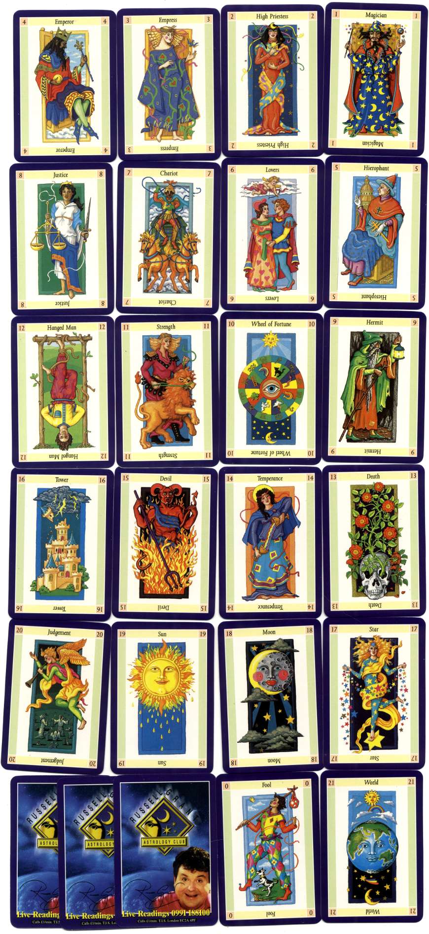 Russell Grant's Astrology Club Tarot cards