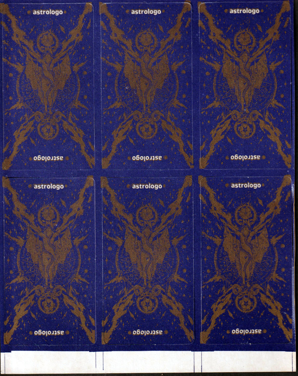 Tarocco dell’Astrologo cards published by SIAD Edizioni S.r.l. of Milan, 1981