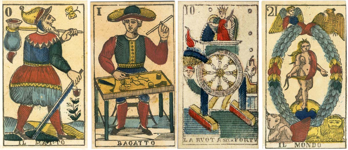 Tarot cards by Vergnano, c.1845