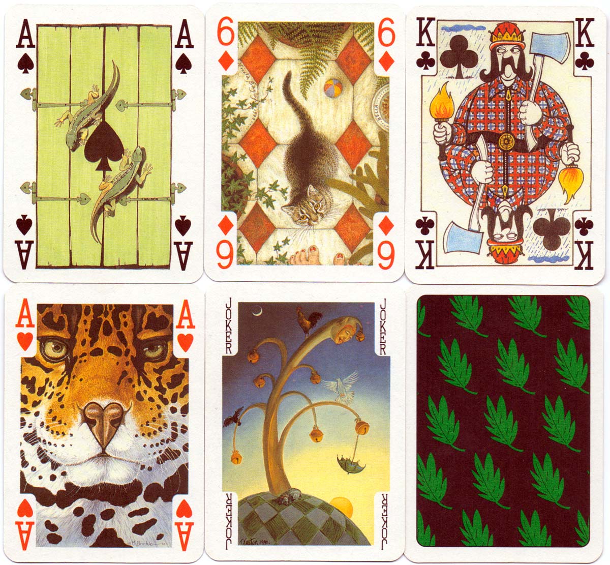 Art for the Earth Playing Cards published by Andrew Jones Art for The Friends of the Earth, 1992