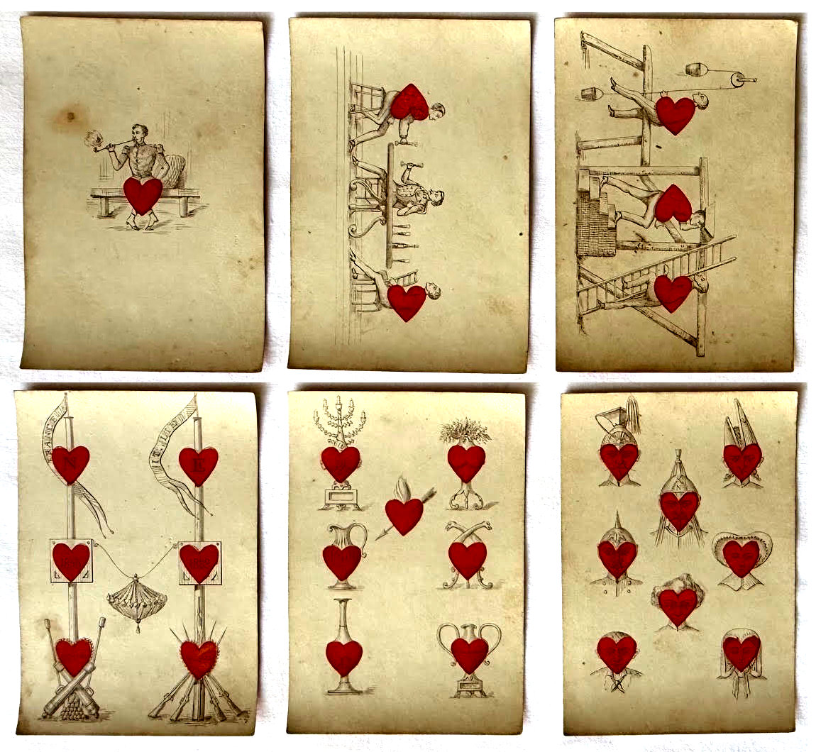 Transformation cards issued during the Second Empire under Napoleon III, c.1860