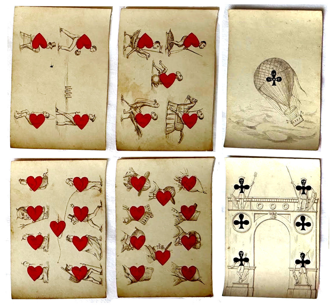 Transformation cards issued during the Second Empire under Napoleon III, c.1860