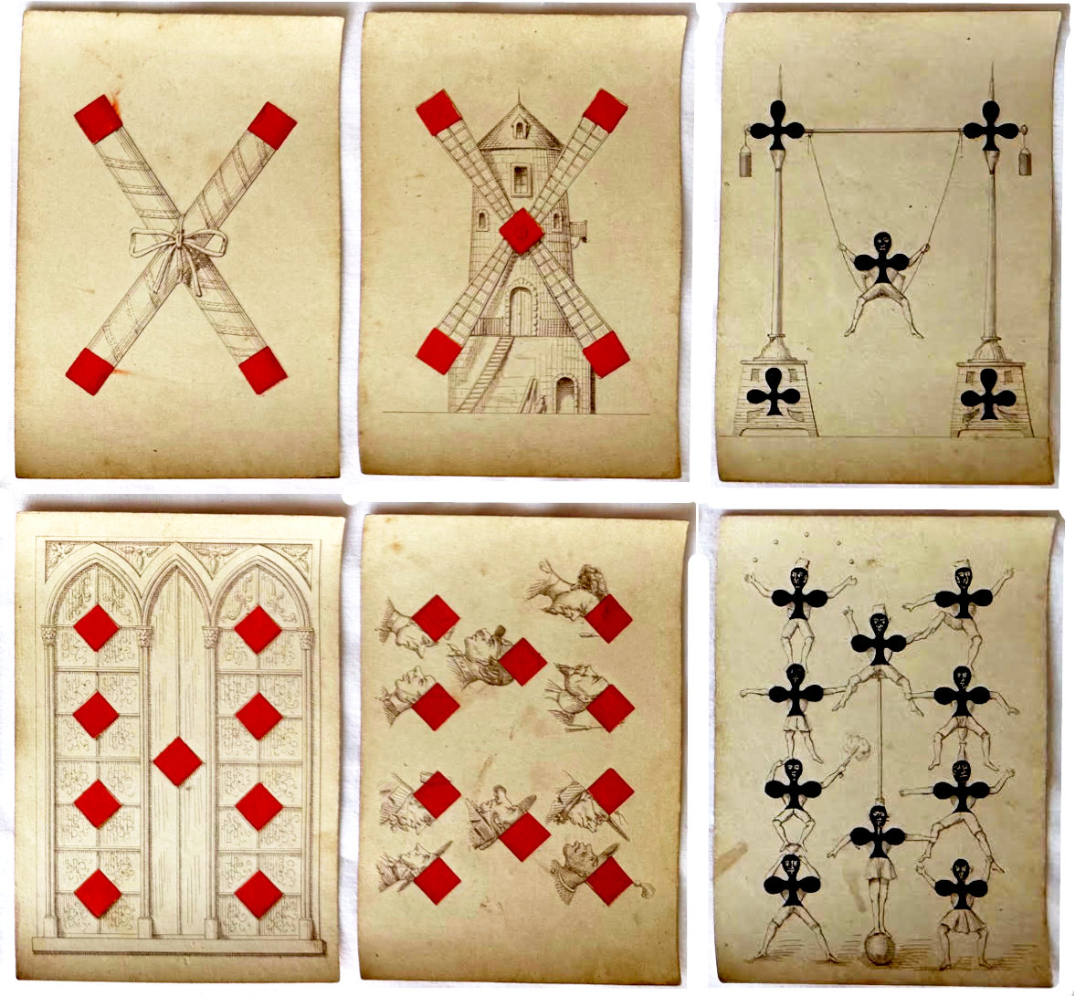 Transformation cards issued during the Second Empire under Napoleon III, c.1860
