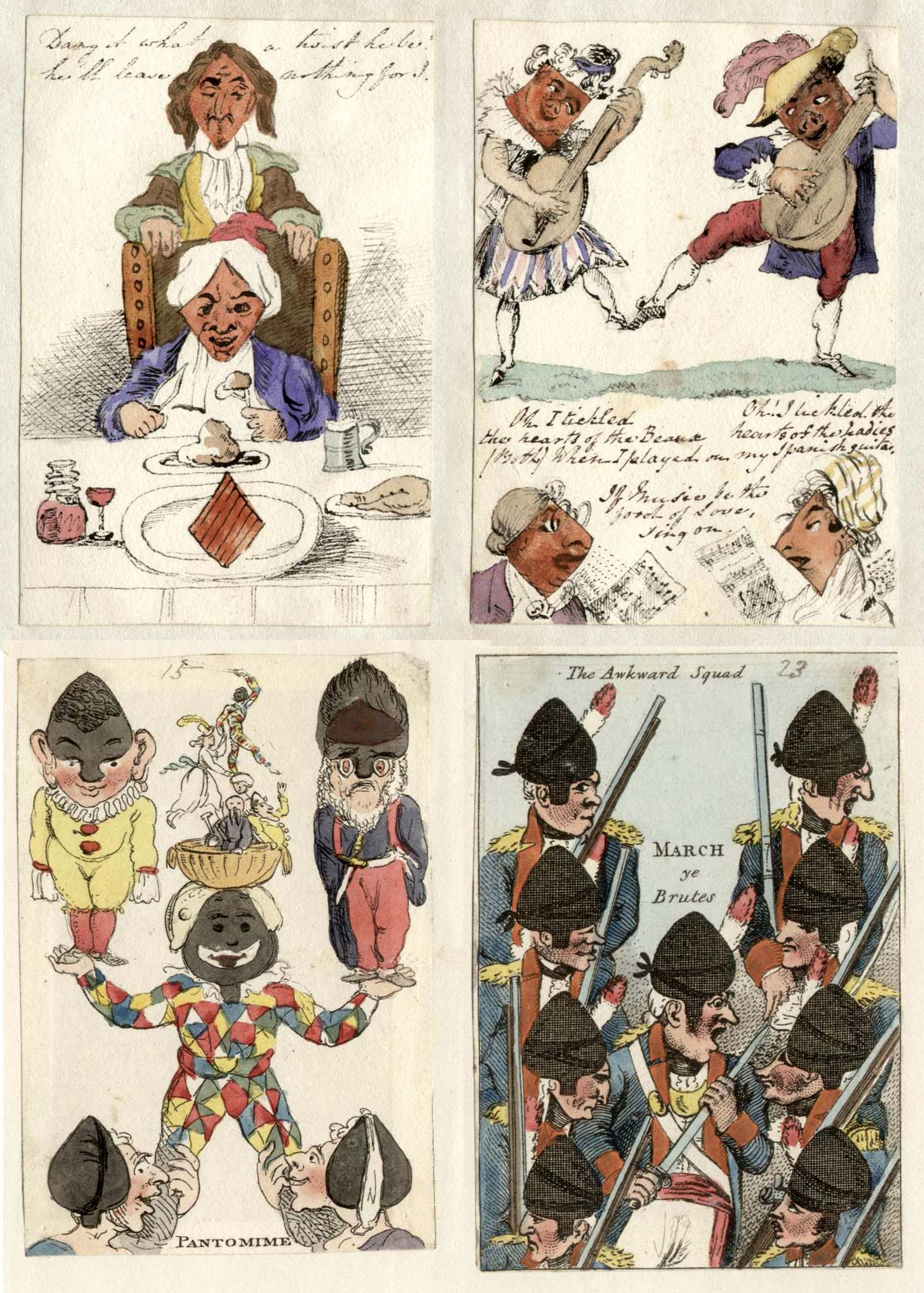 Transformation proofs from the John Nixon Scrapbook covering packs published from 1803 to 1820