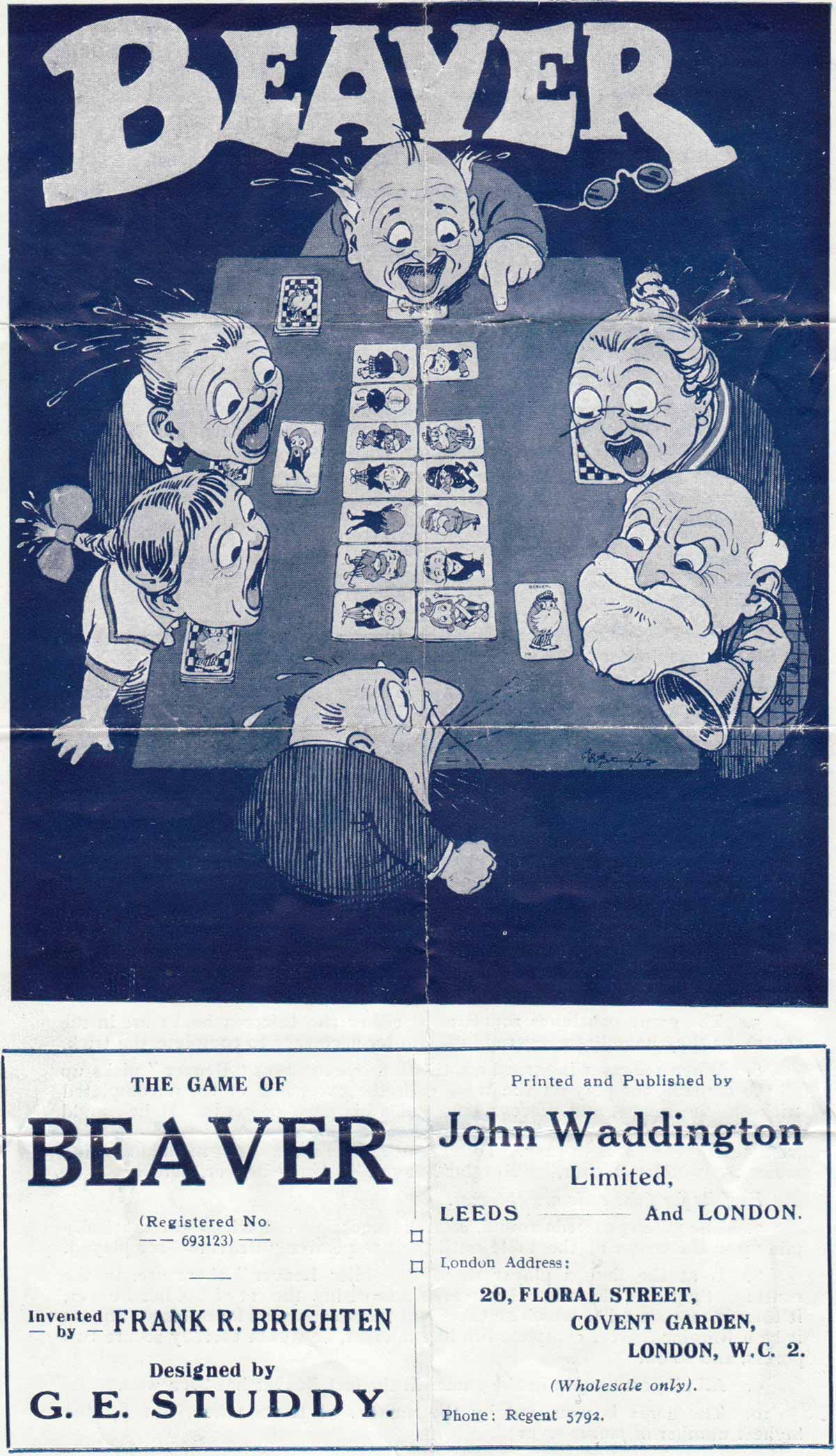 the Game of Beaver published by John Waddington Ltd in 1927