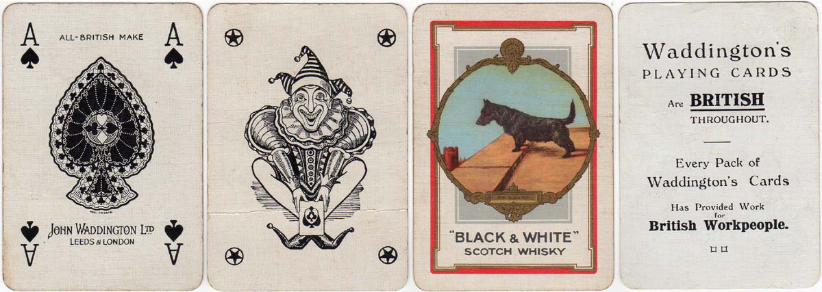 Advertising Deck for Black and White Scotch Whisky by Waddingtons