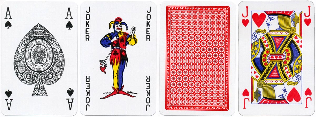 Bridge playing cards printed by Waddingtons, c.1980 Bridge playing cards printed by Waddingtons, c.1980