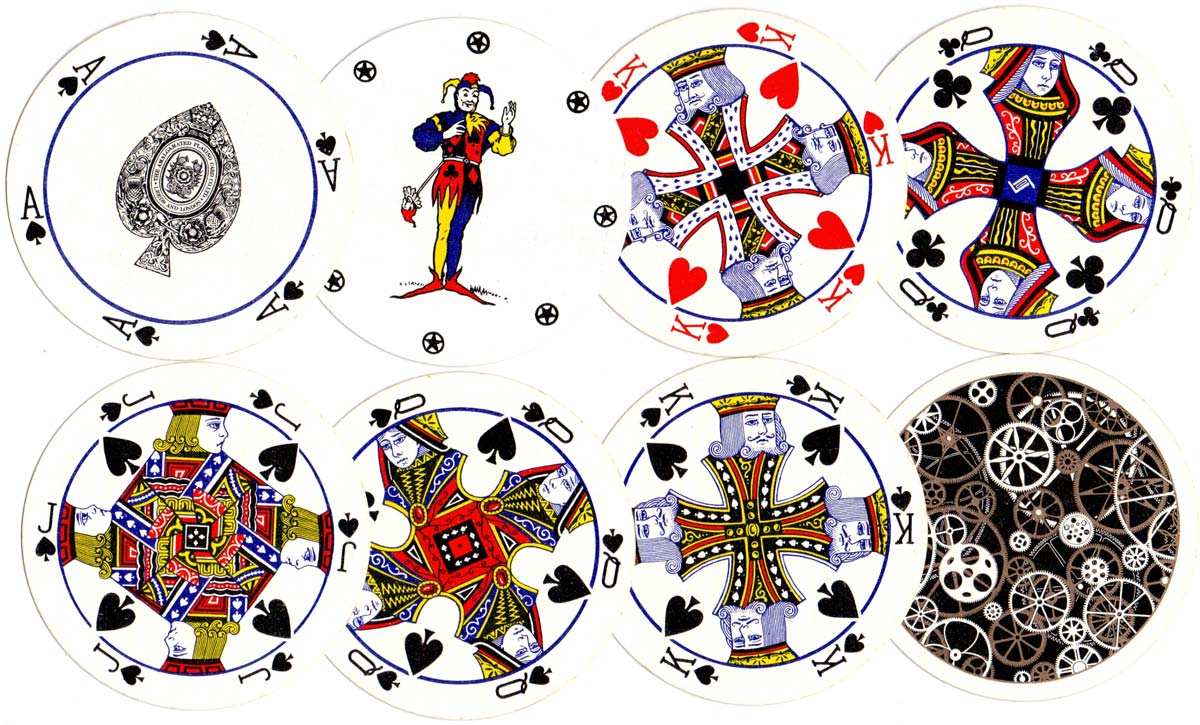 Circular Playing Cards manufactured by The Amalgamated Playing Card Co., Ltd c.1970 Circular Playing Cards manufactured by The Amalgamated Playing Card Co., Ltd c.1970