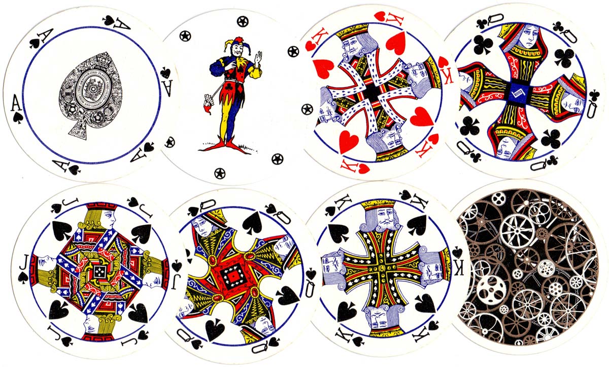 Circular Playing Cards manufactured by The Amalgamated Playing Card Co., Ltd c.1970