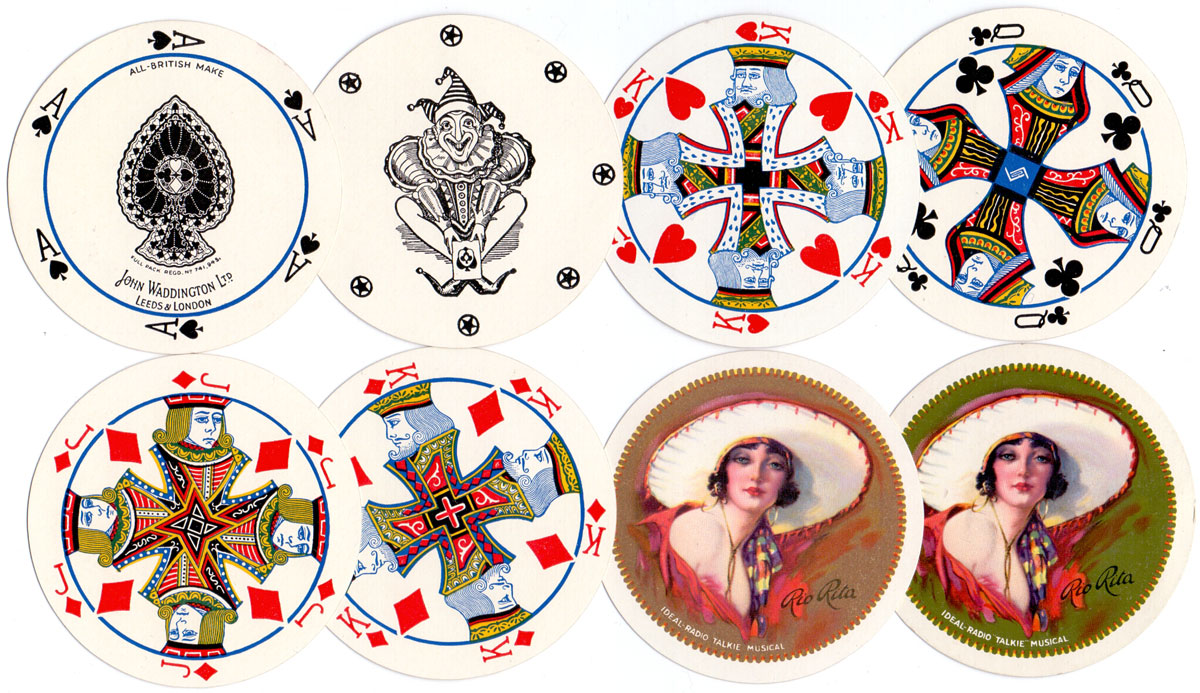 Cir-Q-Lar Playing Cards manufactured by John Waddington Ltd c.1929 Cir-Q-Lar Playing Cards manufactured by John Waddington Ltd c.1929