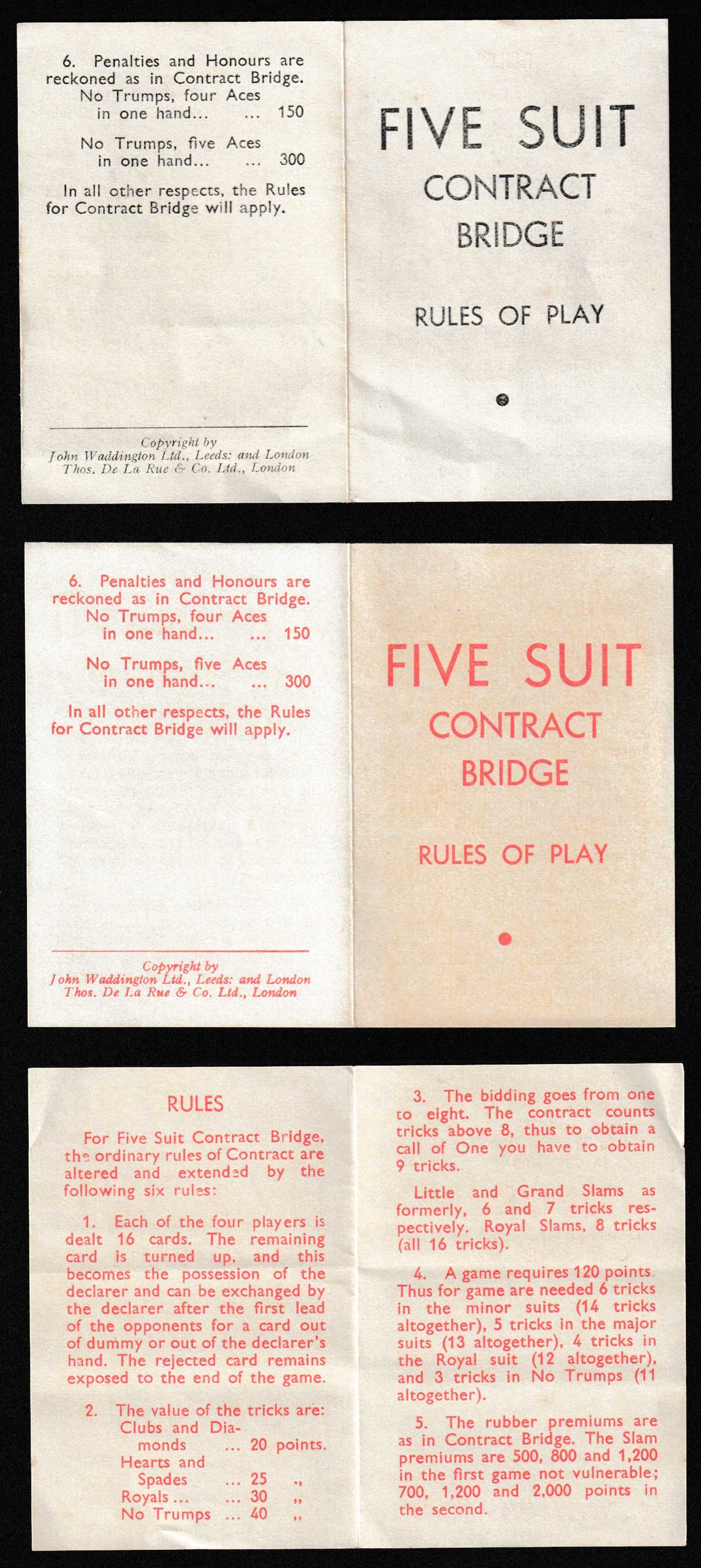 Rare Vintage Eagle Five-Suit Bridge playing cards 2 deck USA 1938 tax stamp  | #1540375433