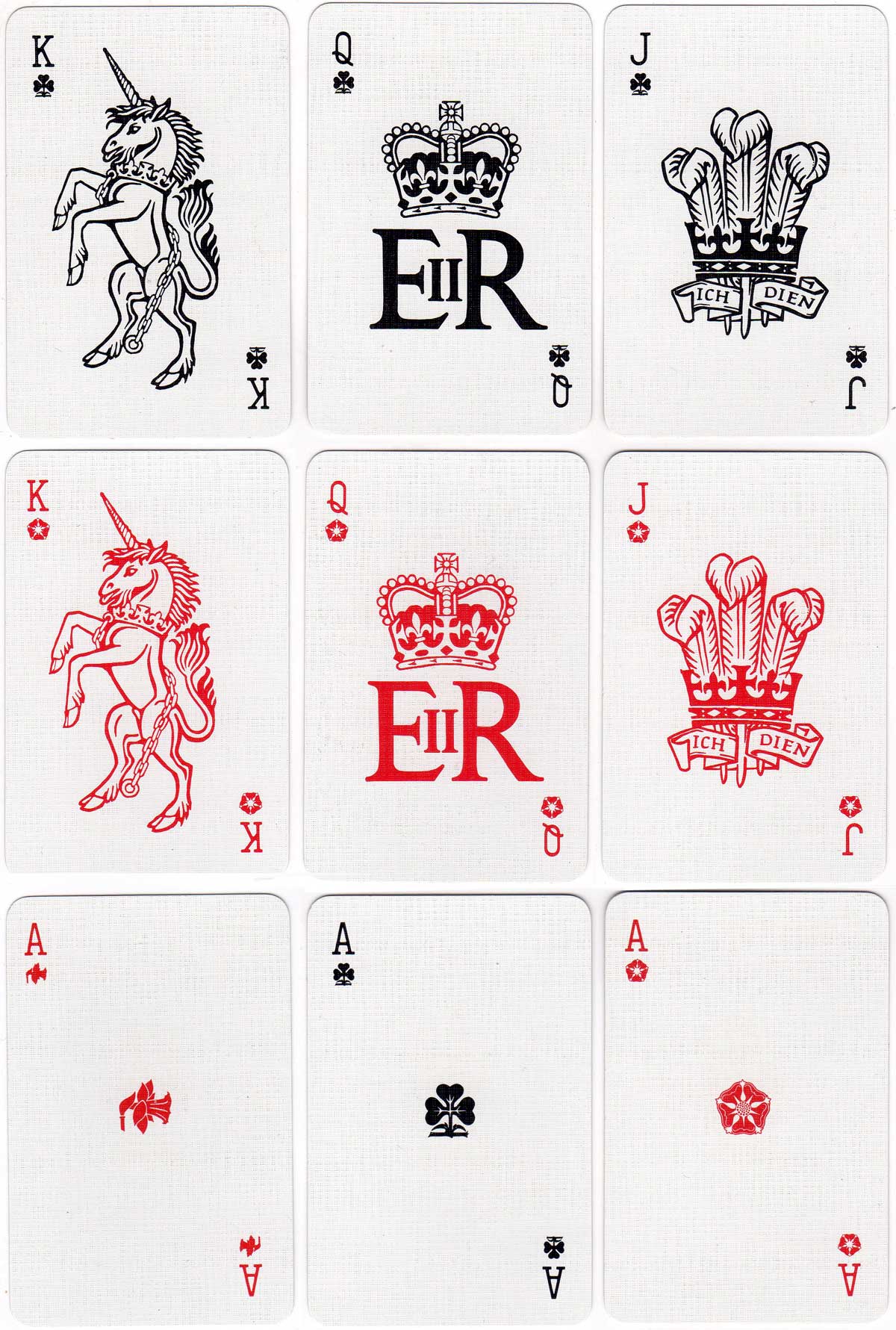 Queen’s Silver Jubilee playing cards designed by Susan Rae for John Wadddington Ltd, 1977
