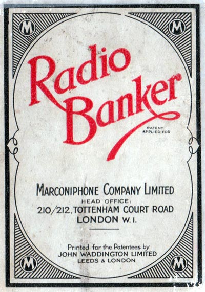 Radio Banker by John Waddington Ltd for Marconiphone Co Ltd, c.1930